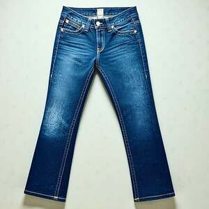 True Religion Bootcut Jeans Womens 29 Made In USA Vintage Low Rise Dark Wash